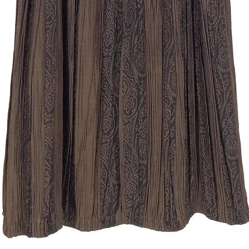 노블레스 여 에스닉 주름 롱스커트 브라운 (HU30390) 5