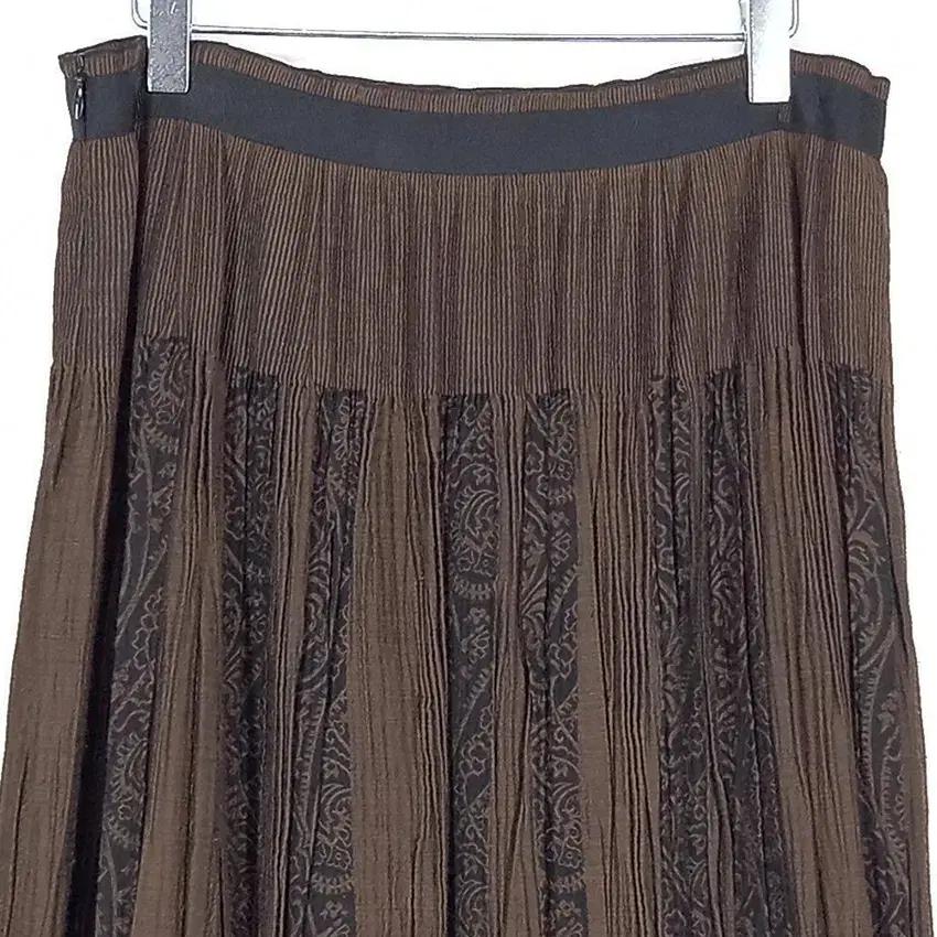 노블레스 여 에스닉 주름 롱스커트 브라운 (HU30390) 4