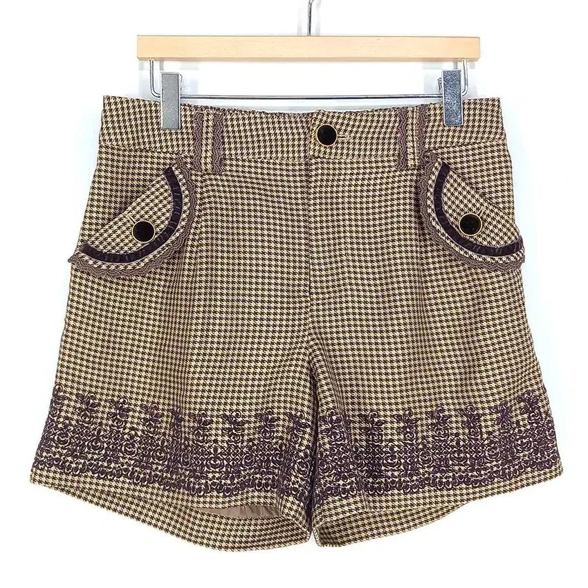axes femme 뒷밴딩 하운드 미니팬츠 브라운 (HU30378) 2