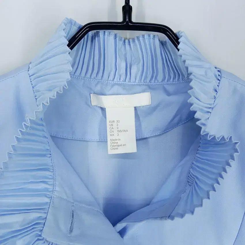 H&M 여 플리츠라인 허리소매밴딩 블라우스 소라32 (HU21707) 7