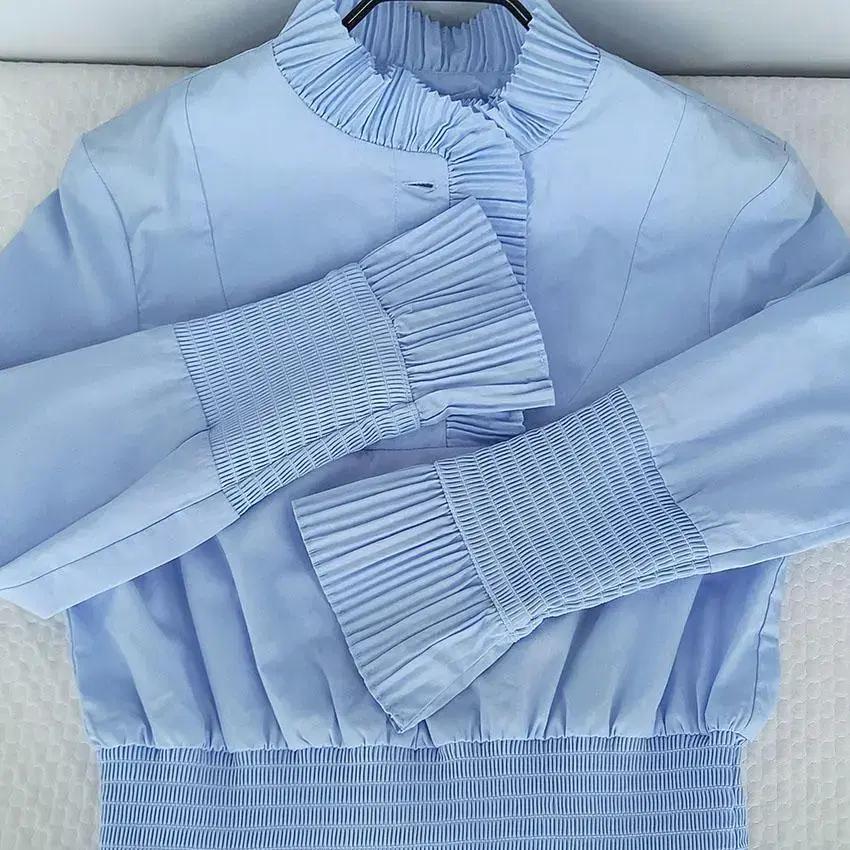 H&M 여 플리츠라인 허리소매밴딩 블라우스 소라32 (HU21707) 6