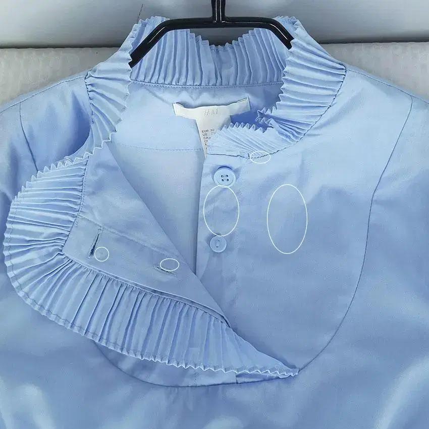 H&M 여 플리츠라인 허리소매밴딩 블라우스 소라32 (HU21707) 10