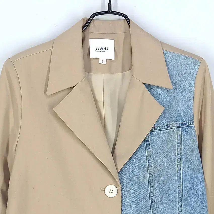JINAI 여성 데님데코 블레이저 자켓 베이지S (HU30310) 4