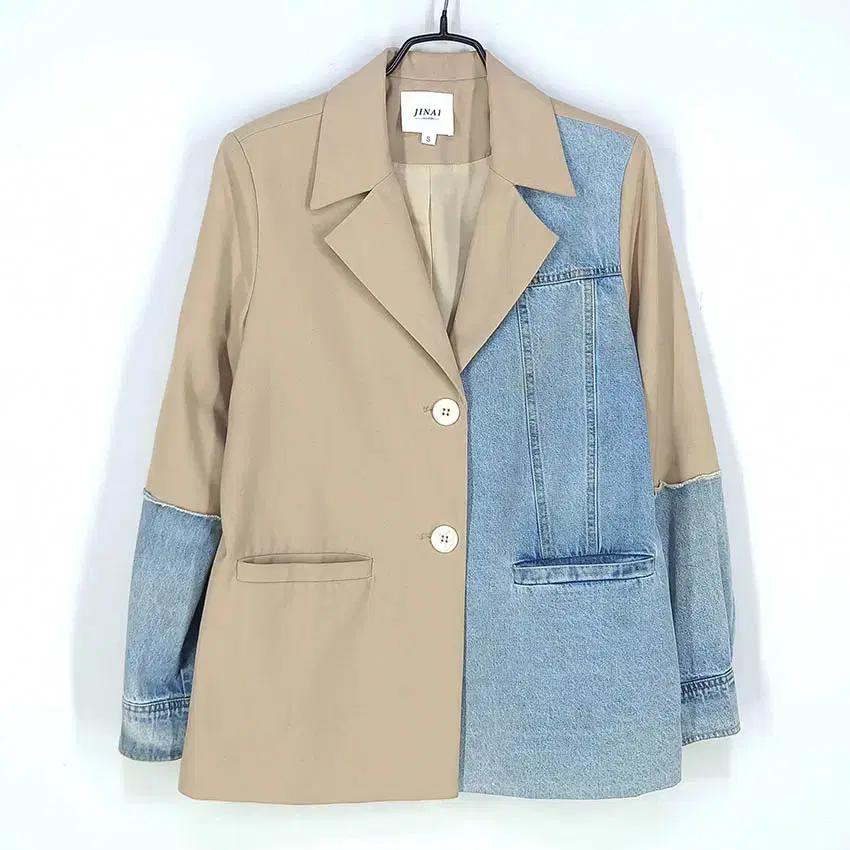 JINAI 여성 데님데코 블레이저 자켓 베이지S (HU30310) 2