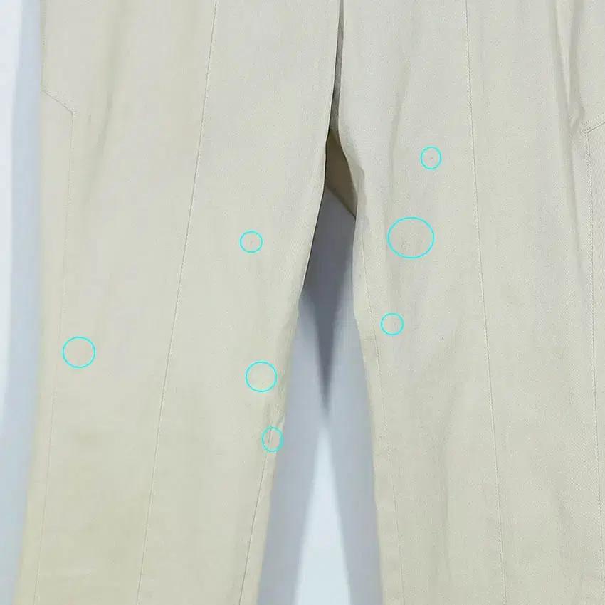 먼싱웨어 여 지퍼포켓 일자 스판 코튼팬츠 베이지73 (HU30268) 8