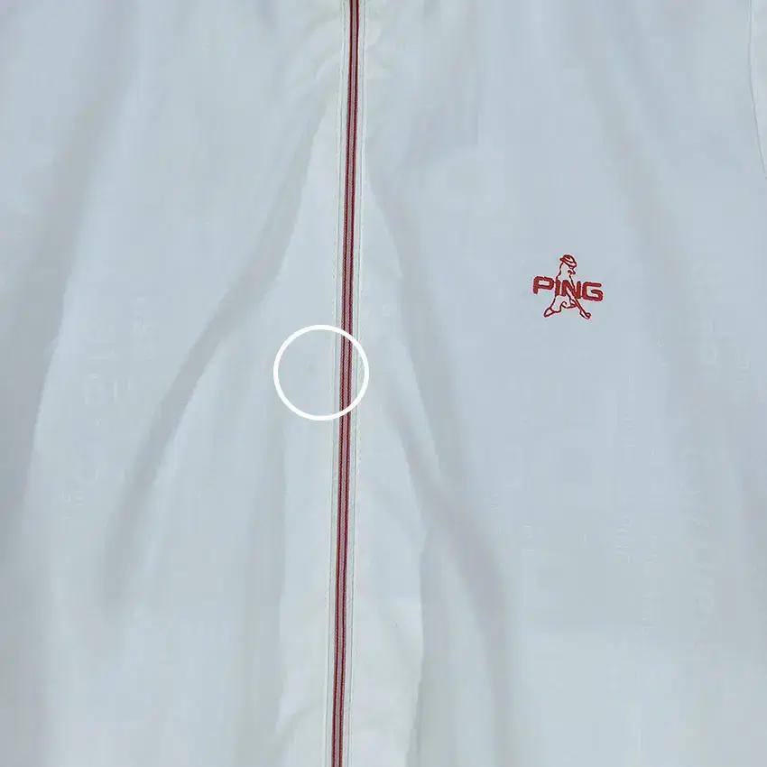 핑 여 춘추 폴리 로고패턴 골프 집업자켓 화이트 (HU18255) 9