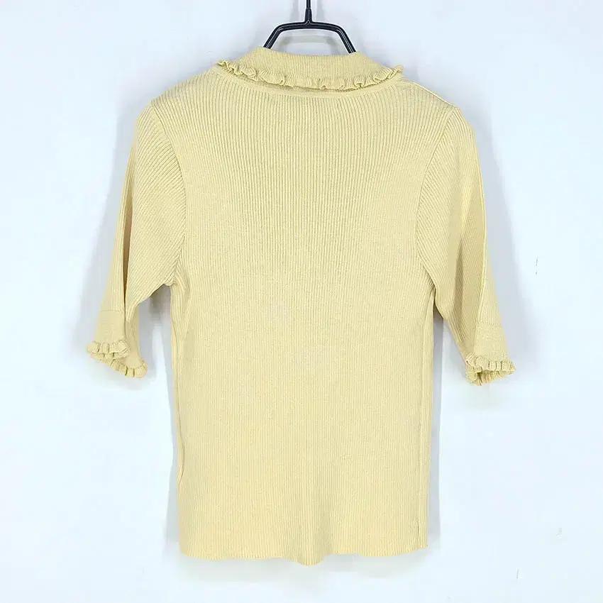 핏뎀 여 슬림핏 레이온혼방 카라반팔니트티 옐로 (HU30163) 3