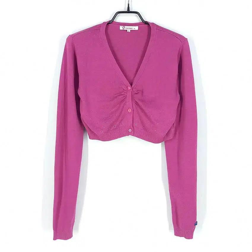 GIAJEANS 여 큐빅장식 크롭 가디건 핑크퍼플 (HU29986) 2