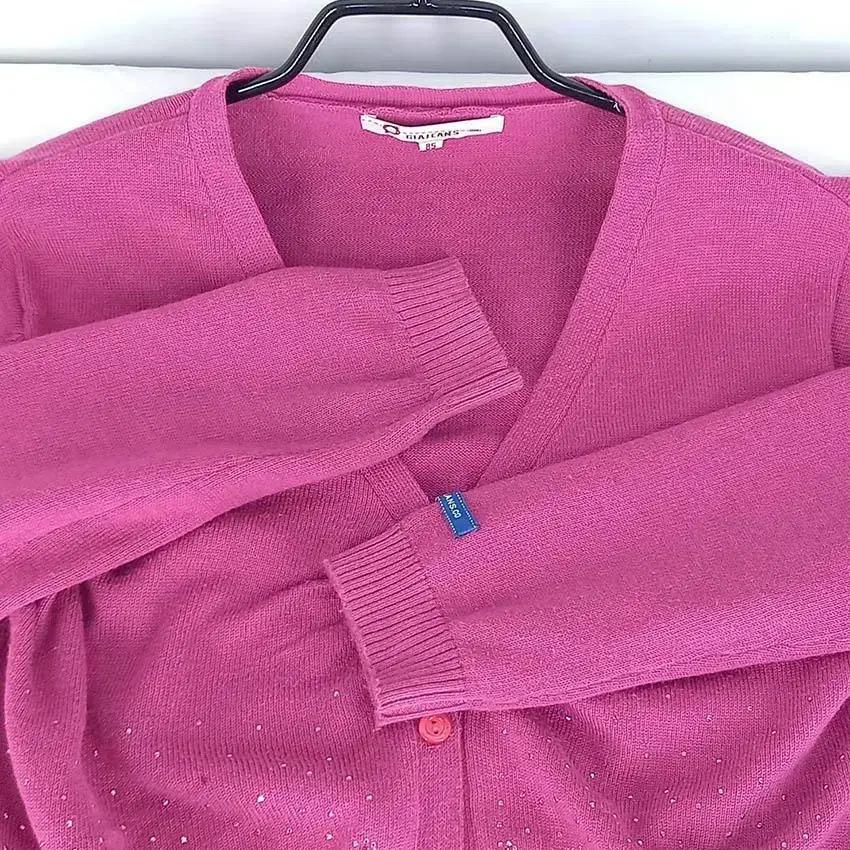 GIAJEANS 여 큐빅장식 크롭 가디건 핑크퍼플 (HU29986) 6