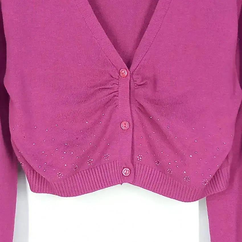 GIAJEANS 여 큐빅장식 크롭 가디건 핑크퍼플 (HU29986) 5