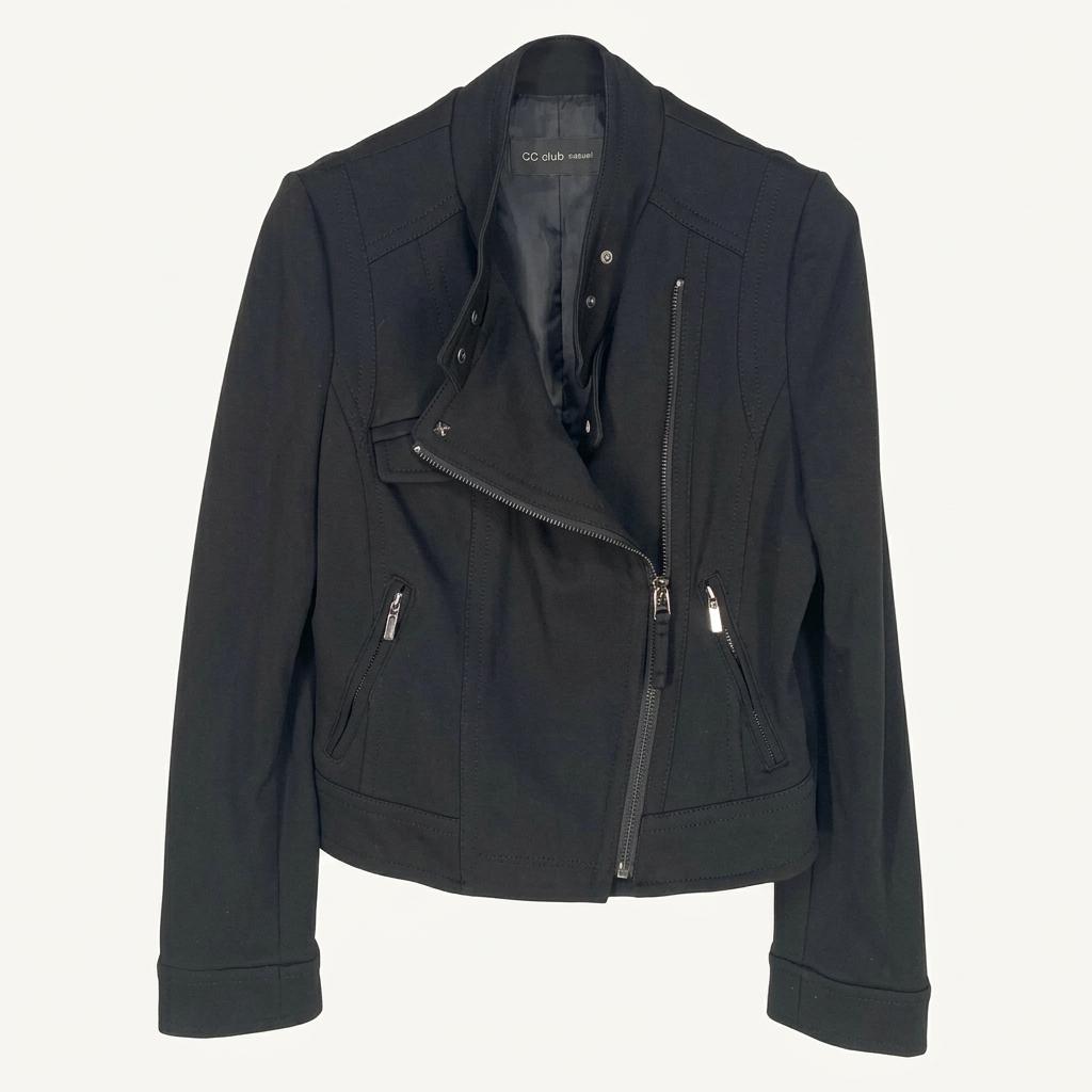 씨씨클럽 여 레이온혼방 라이더자켓 블랙 (HU29957) 1