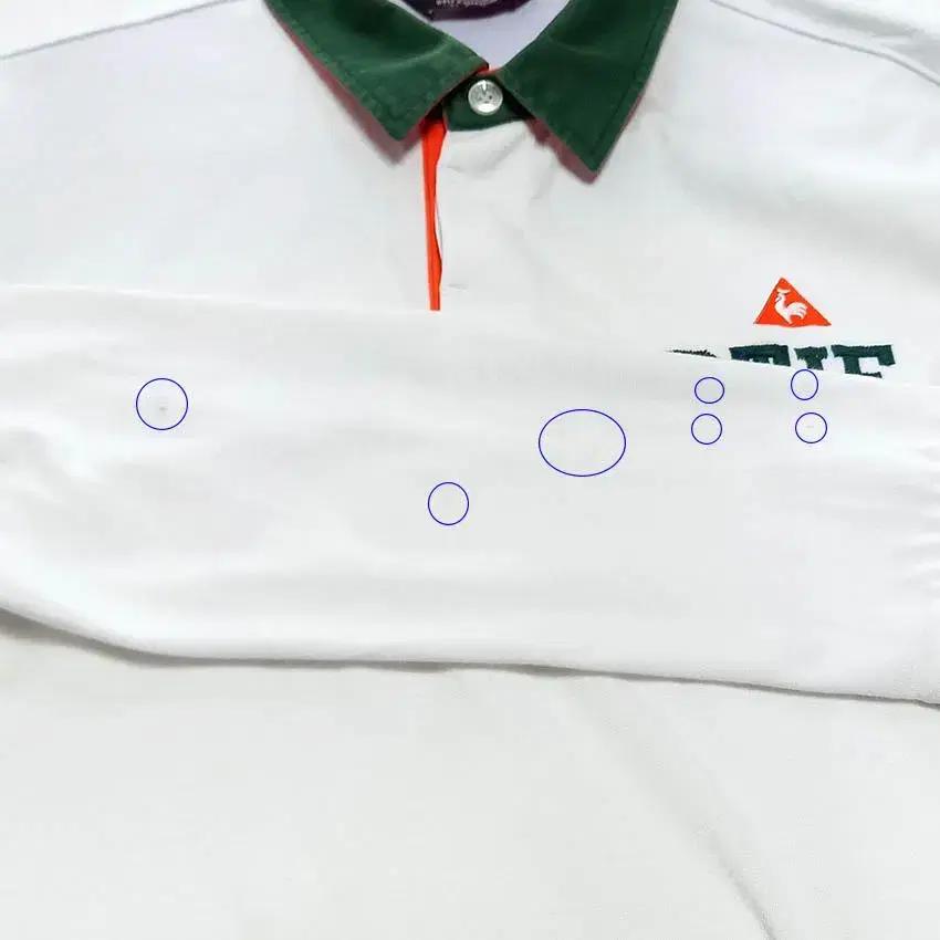 르꼬끄 남 골프 로고자수 카라긴팔티 화이트 (HU29850) 11