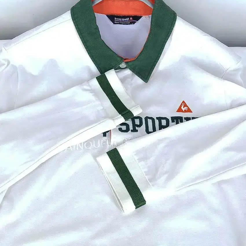 르꼬끄 남 골프 로고자수 카라긴팔티 화이트 (HU29850) 6
