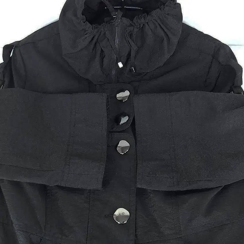꾸즈 여 하이넥 7부소매롤업가능 하프자켓 블랙 (HU29770) 6