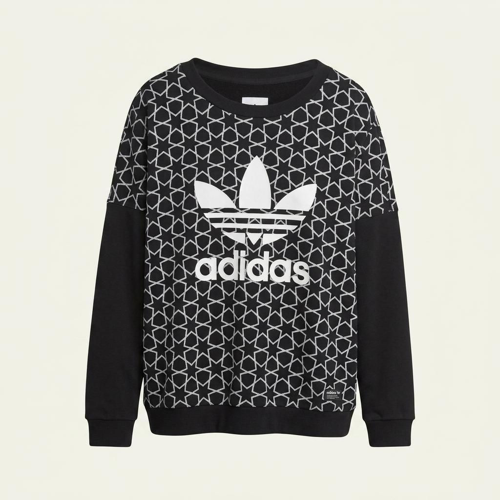 아디다스 여 STAR CREWNECK 맨투맨 블랙95 (HU29755) 1