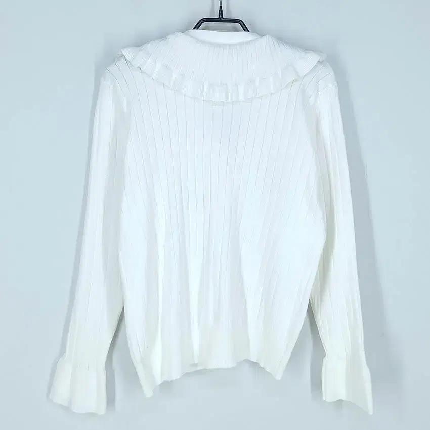 빈티지 여 빅카라 큐빅버튼 골지니트가디건 아이보리 (HU29752) 3