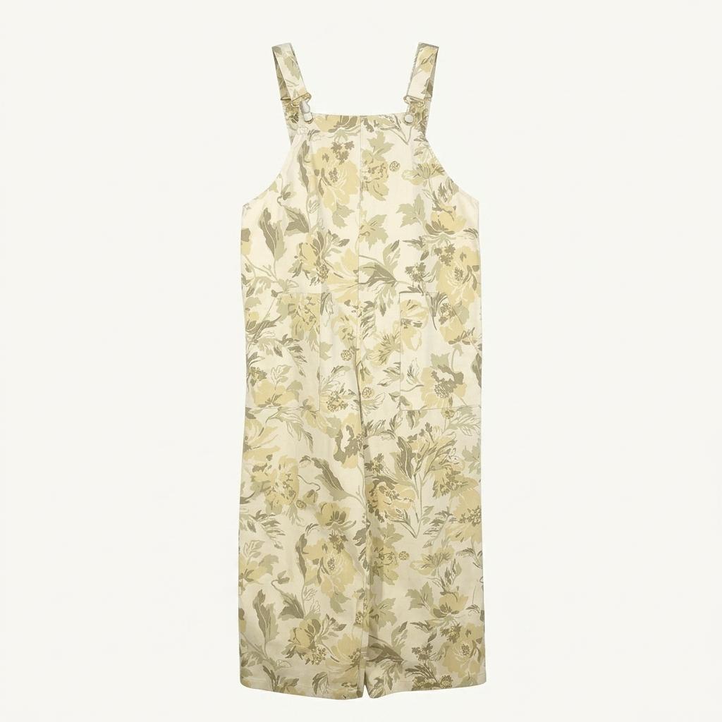 자라 여 플라워 와이드 멜빵팬츠 옐로우L (HU29518) 1