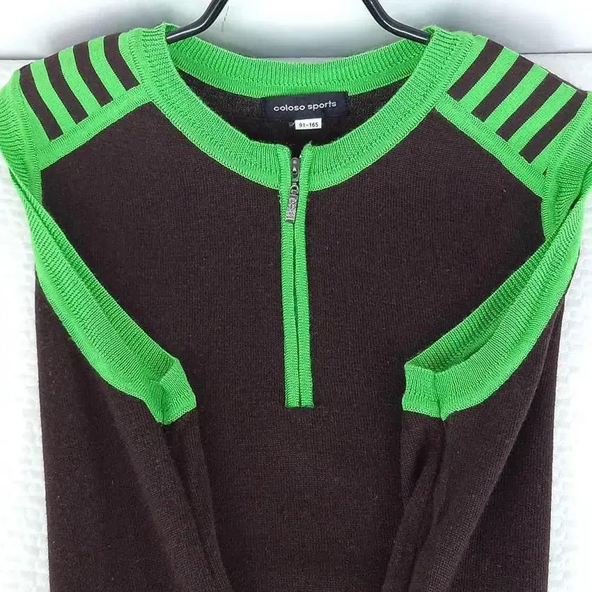coloso sports 여 모100% 니트조끼 브라운91(HU29491 6