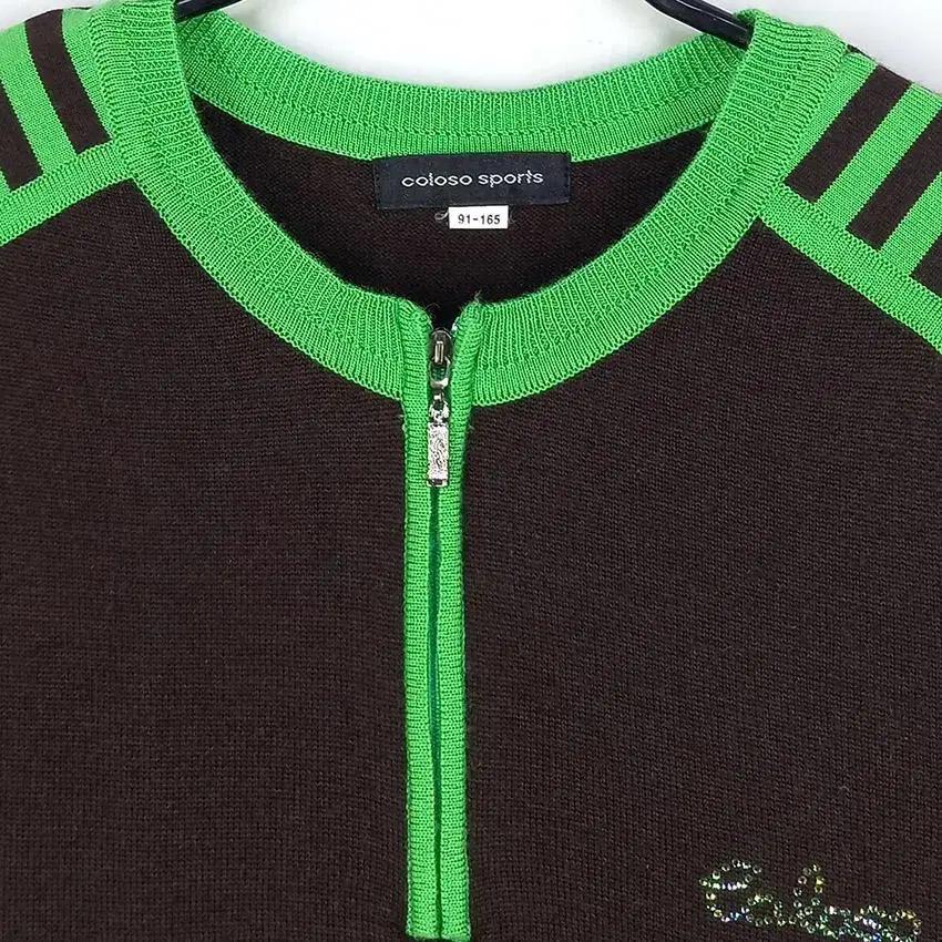 coloso sports 여 모100% 니트조끼 브라운91(HU29491 7