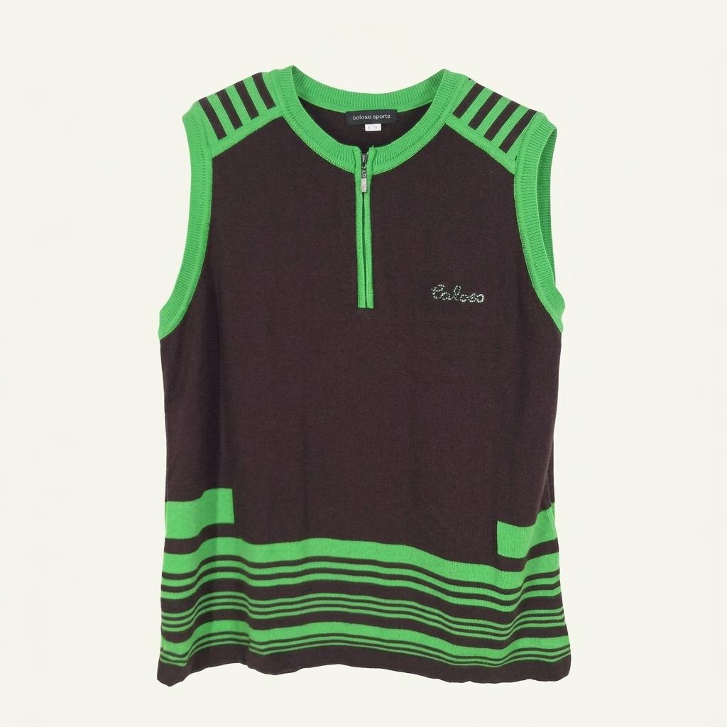 coloso sports 여 모100% 니트조끼 브라운91(HU29491 1