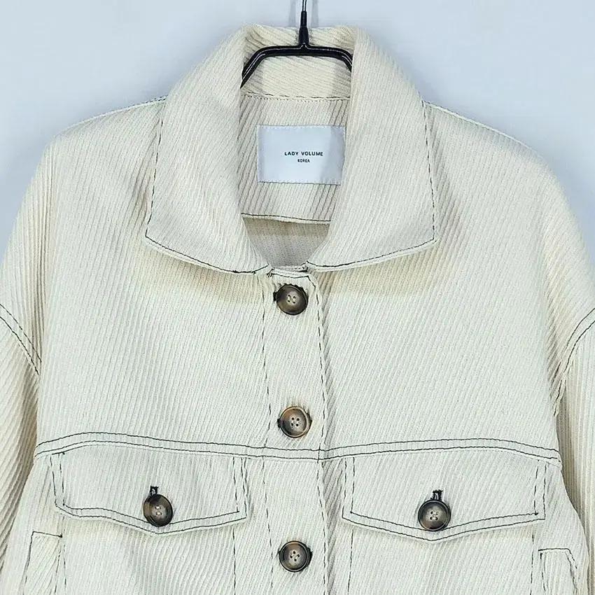 레이디볼륨 여 사선잔줄 춘추 자켓 베이지F (HU26608) 4