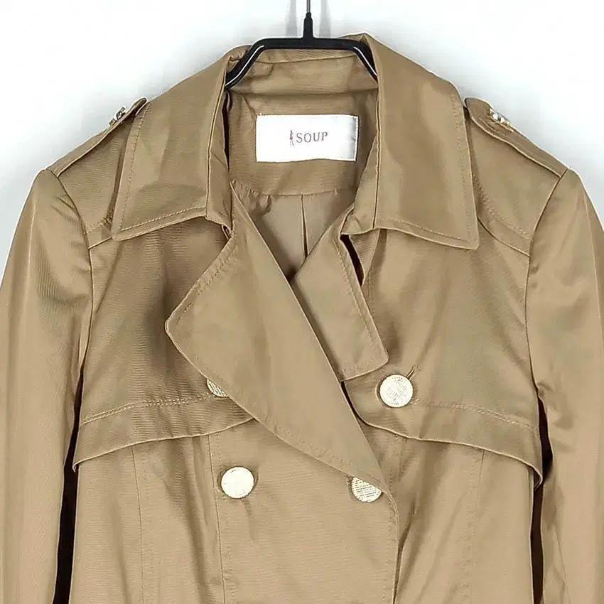 숲 여성 벨트 더블 A라인 트렌치자켓 딥베이지82 (HU29387) 4