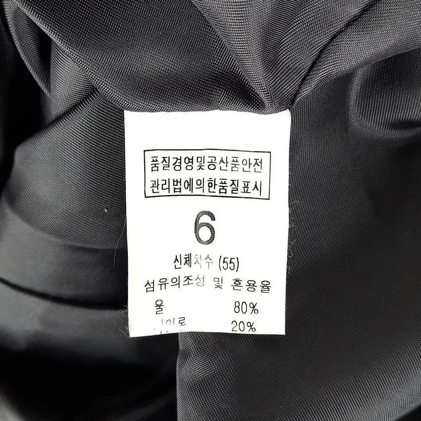 모리 여 보카시 체크 민소매 5부 모직원피스 챠콜 (HU29375) 8