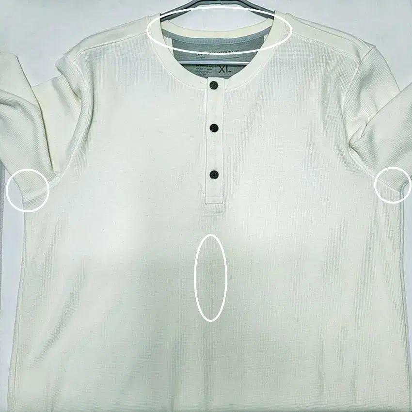 바나나리퍼블릭 남 쓰리버튼 긴팔탑 크림XL (HU29084) 9