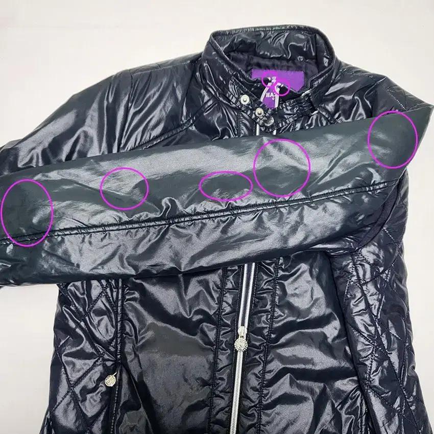 헤지스 여 미니로고 유광 집업자켓 네이비 (HU27087) 10