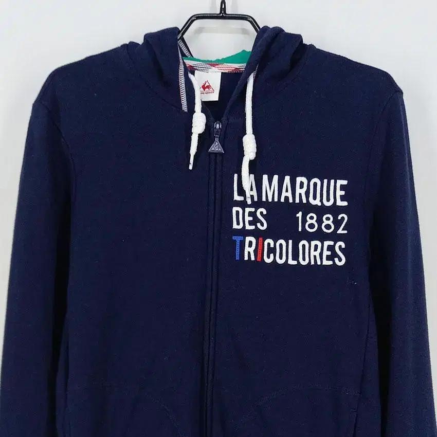 르꼬끄 여성 레터링 로고 데일리 후드집업 네이비 S (HU12787) 4