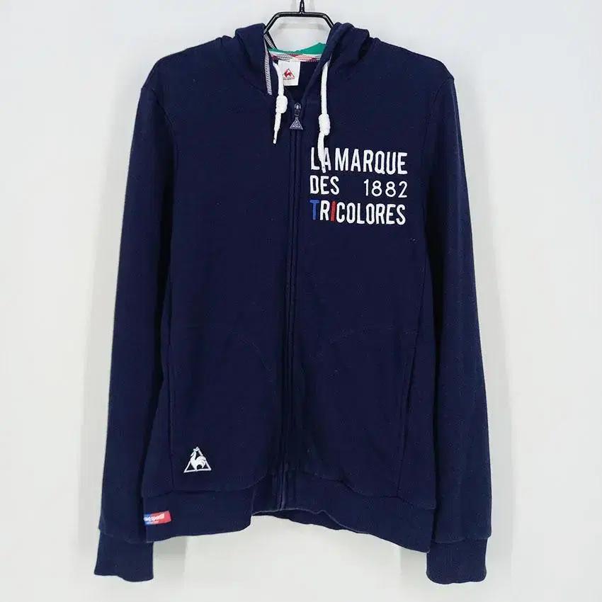 르꼬끄 여성 레터링 로고 데일리 후드집업 네이비 S (HU12787) 2