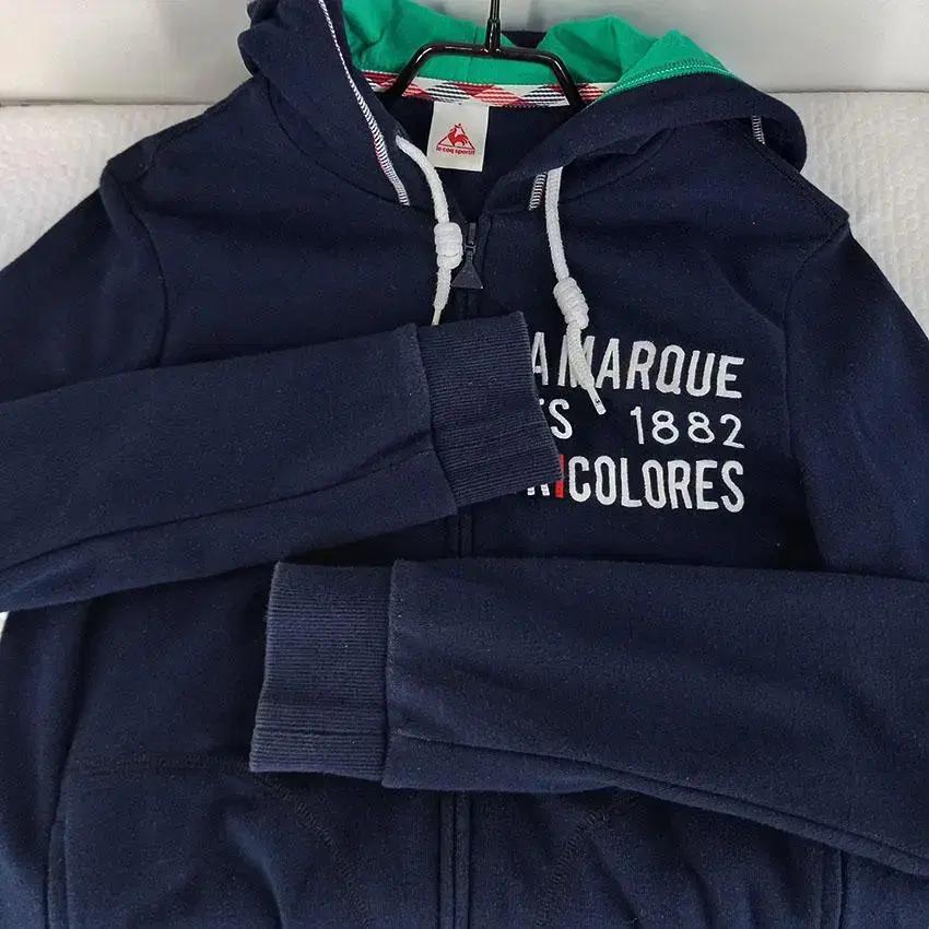 르꼬끄 여성 레터링 로고 데일리 후드집업 네이비 S (HU12787) 6