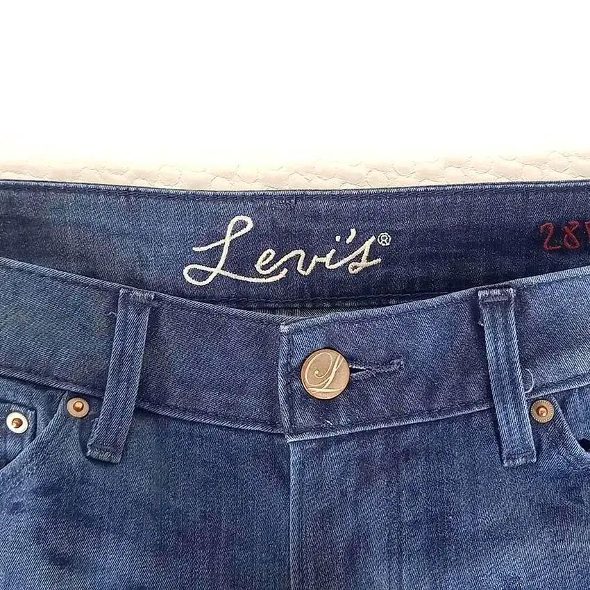 리바이스 여 타이다이 스판 슬림 데님팬츠 딥블루28 (HU28724) 7
