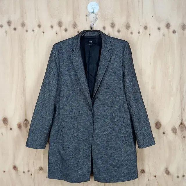 씨 SI 여성 심플 원버튼 브이넥 자켓 챠콜66 (HU8475) 2
