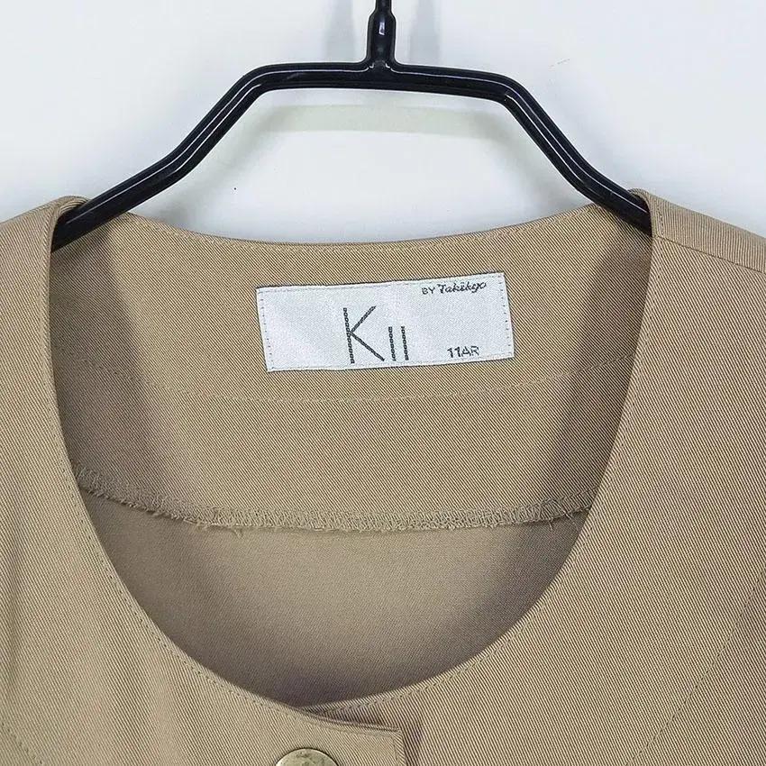 KII 여 라운드넥 버튼 소프트 크롭 자켓 베이지85 (HU25698) 7