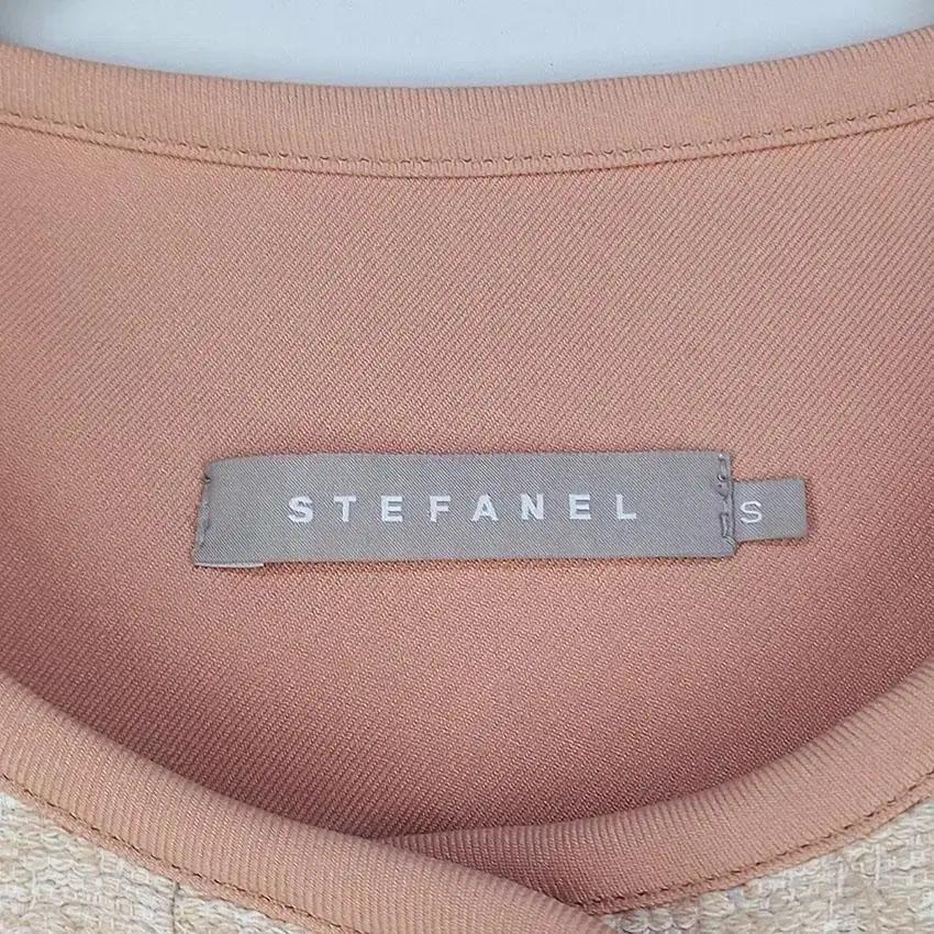 스테파넬 여성 논카라 집업 트위드자켓 핑크베이지 S (HU12022) 7