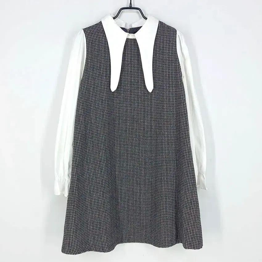 플라스틱아일랜드 빅카라 모직 미니원피스 챠콜XS (HU28565) 2