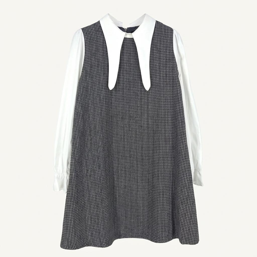 플라스틱아일랜드 빅카라 모직 미니원피스 챠콜XS (HU28565) 1