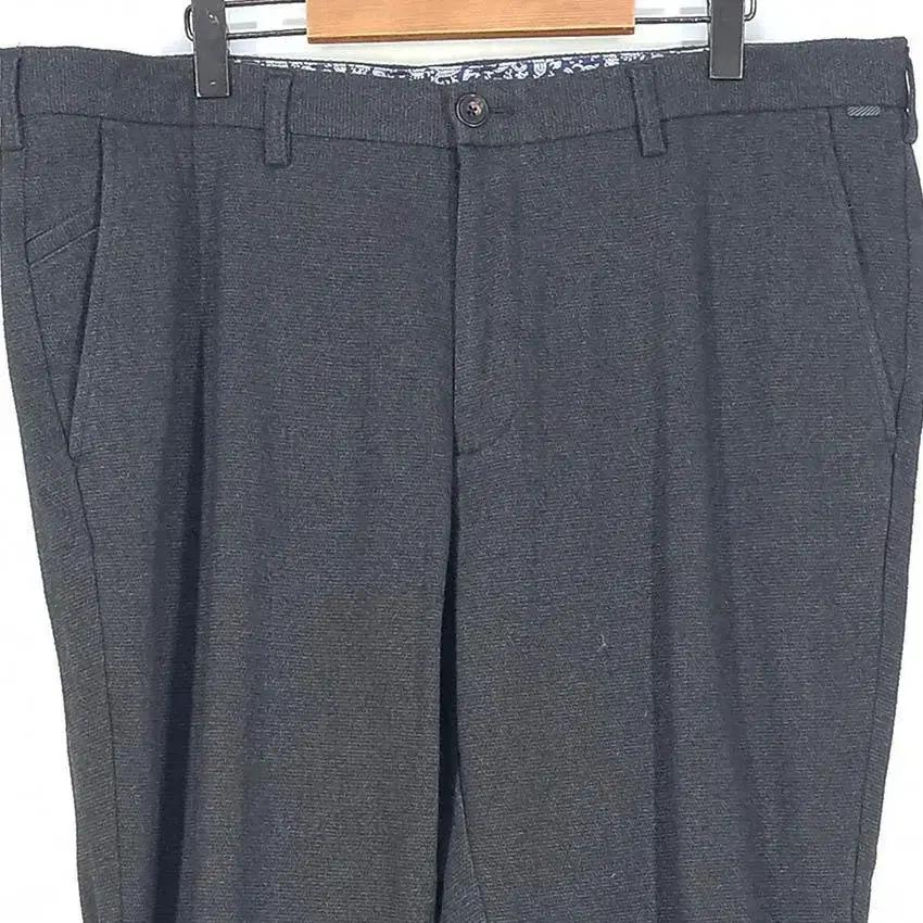 올젠 남 면혼방 스탠다드핏 슬랙스 챠콜 (HU28544) 4