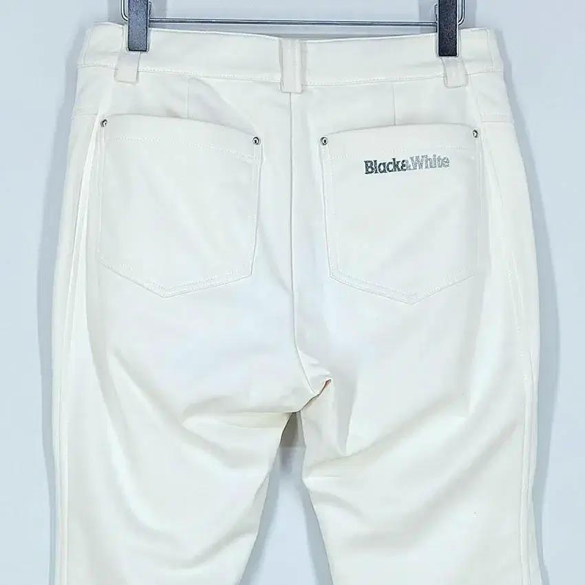 블랙앤화이트 여성 나일론 기모 일자핏팬츠 크림0 (HU28514) 6