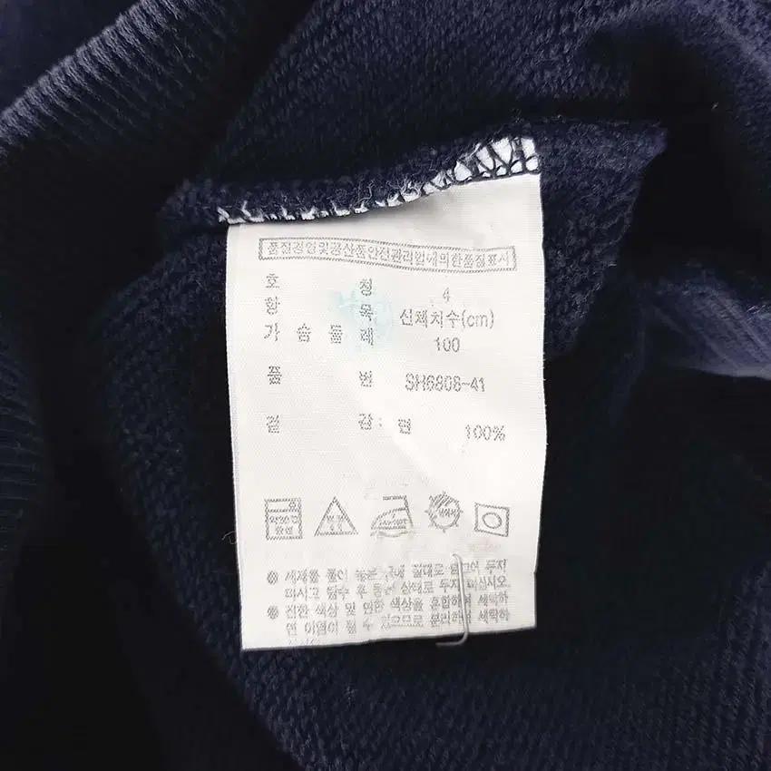 라코스테 남 빅로고 라운드맨투맨 네이비 (HU28318) 8