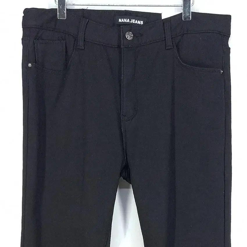 나나진 여 안감융털 스판 슬림핏 데님팬츠 흑청 (HU27637) 4