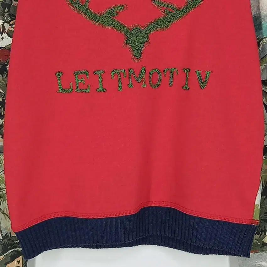 LEITMOTIV 한섬 여 뜨게로고 라운드맨투맨 레드90(HU20373) 5