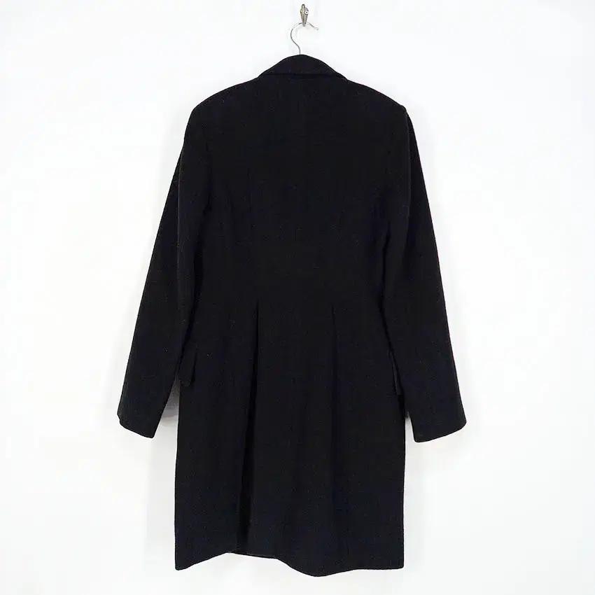 보브 여성 투버튼 주름 앙고라혼방 모직코트 블랙 (HU11043) 3