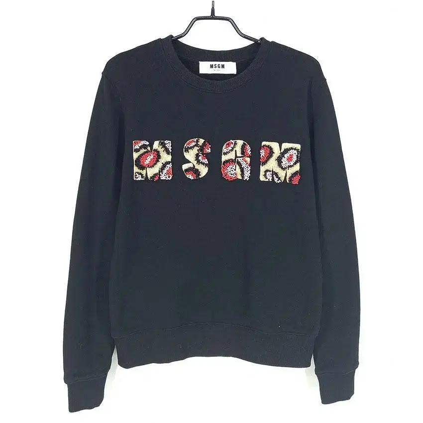 MSGM 여 코튼 비즈로고 라운드맨투맨 블랙S (HU26832) 2