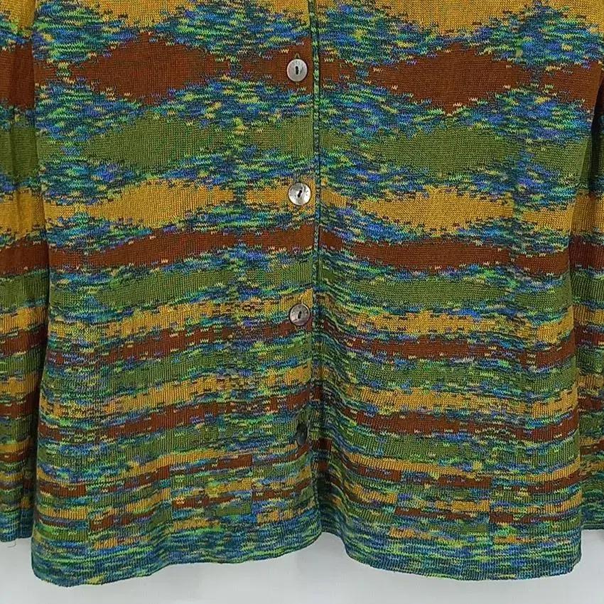 멜리사 여 아크릴 자개버튼 니트가디건 그린90 (HU20439) 5