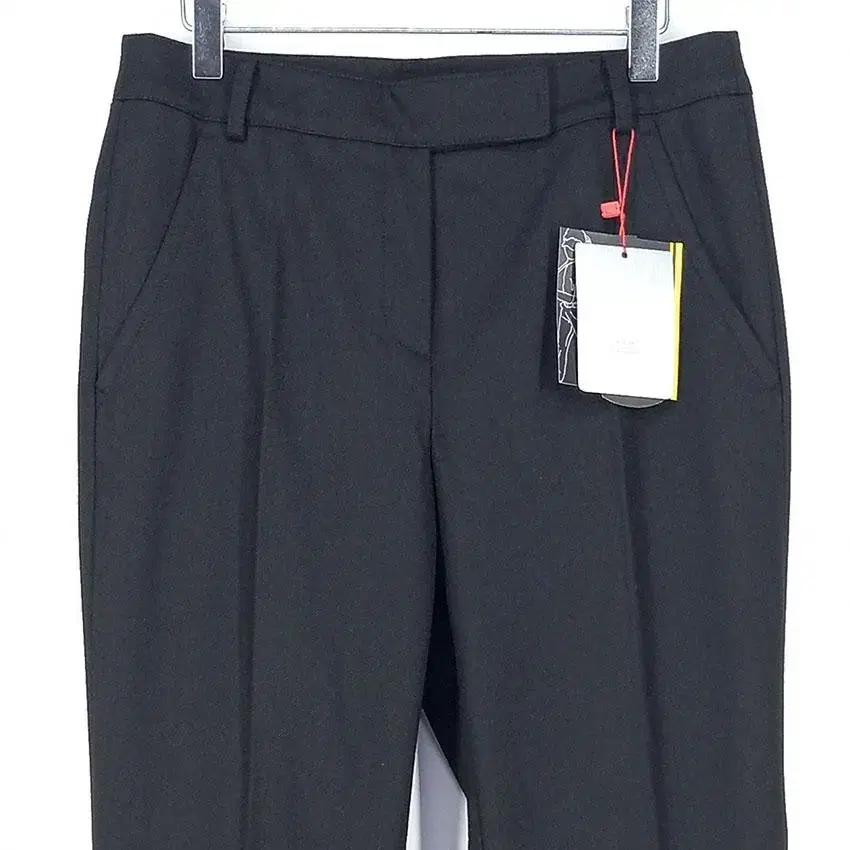 그렉노먼 여 힙로고 모직 일자핏 슬랙스 블랙 (HU26551) 4