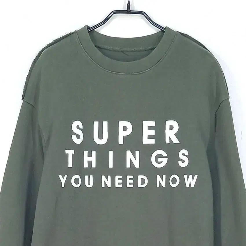 빈티지 여 사이드트임 일자핏 롱원피스 카키F (HU26521) 4