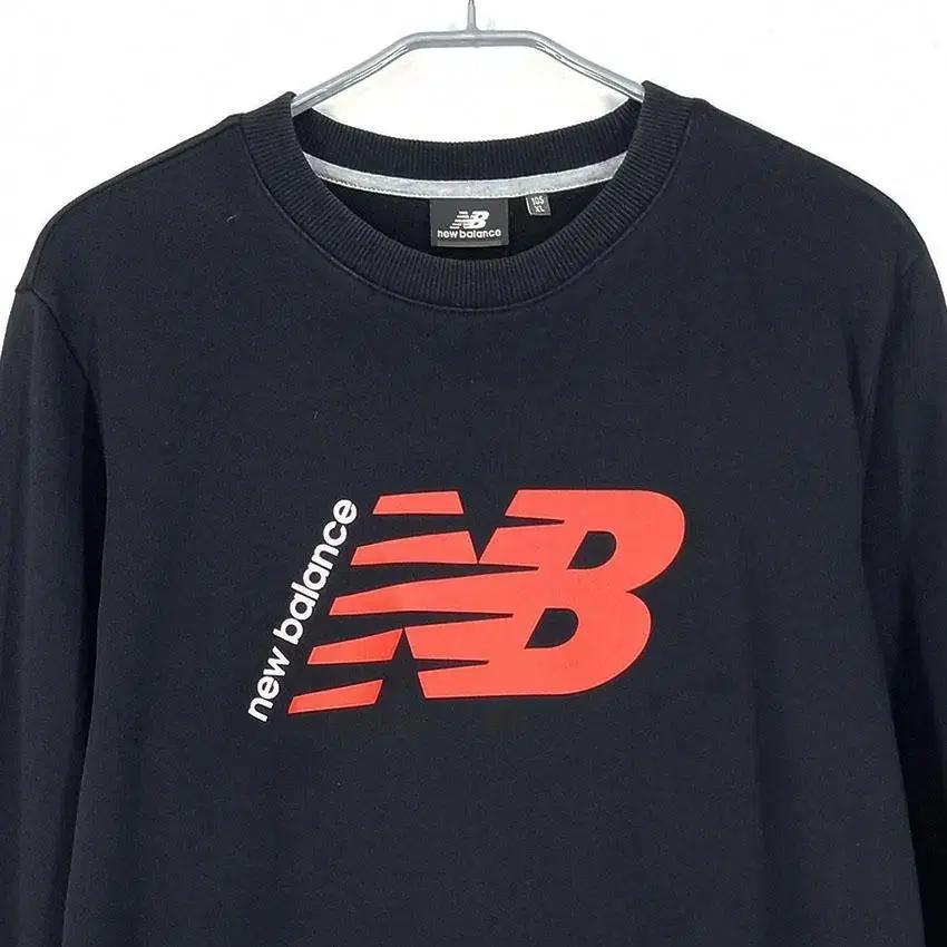 뉴발란스 남 빅로고 라운드맨투맨 챠콜105(XL) (HU26451) 4