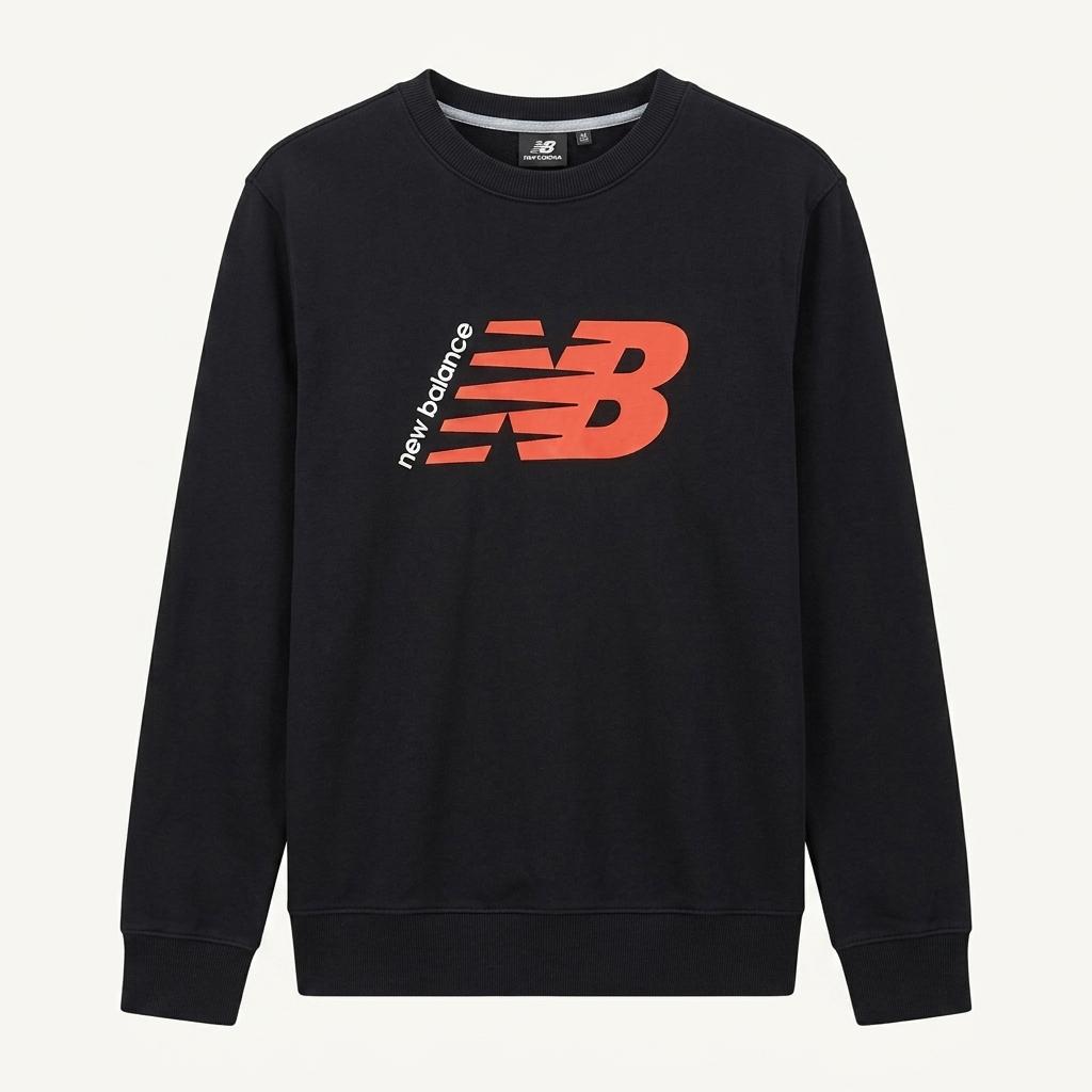 뉴발란스 남 빅로고 라운드맨투맨 챠콜105(XL) (HU26451) 1